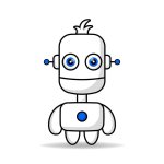 Cute robot mascot design kawaii free vector 1